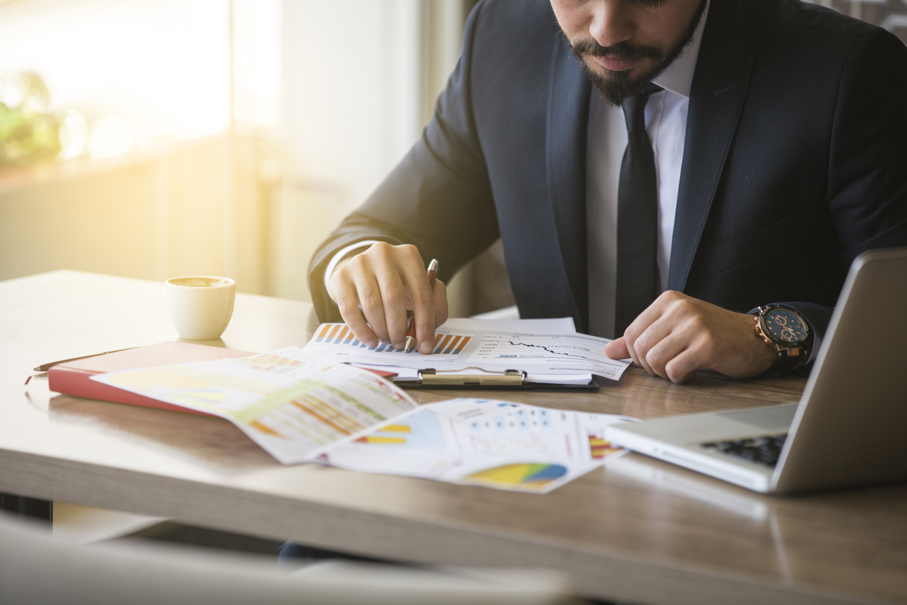 Person working at their desk